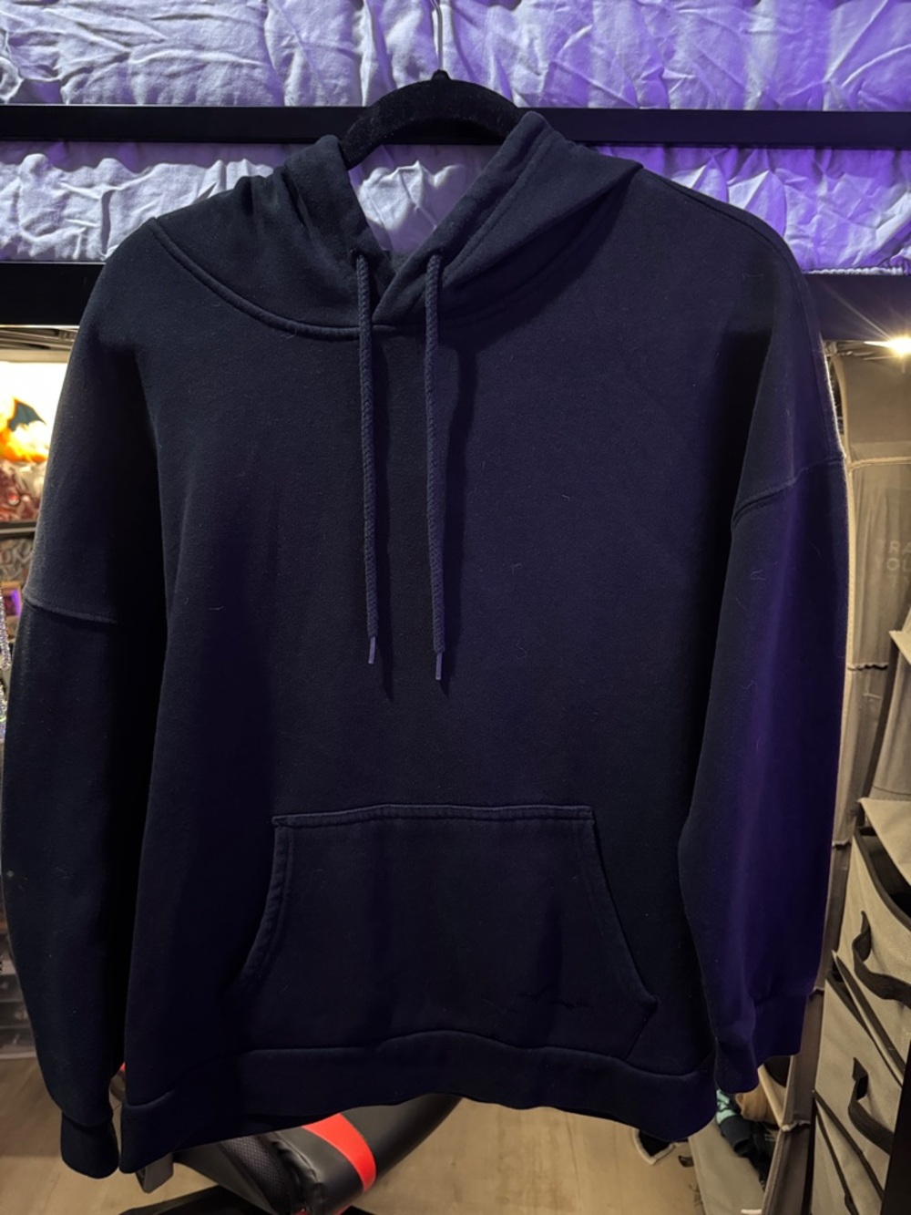 Women's Black Pullover Hoodie - Minimal Everyday Sweatshirt